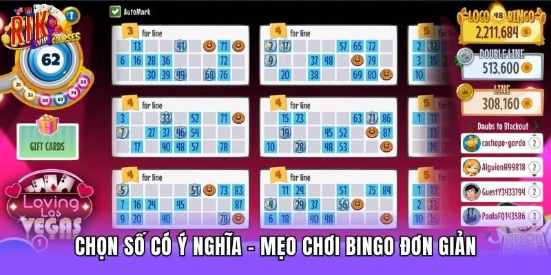 Chọn số có ý nghĩa - Mẹo chơi Bingo đơn giản
