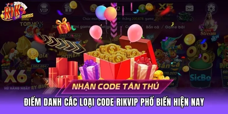 Điểm danh các loại code Rikvip phổ biến hiện nay